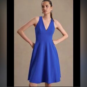 Dress the Population Catalina a-line cocktail wedding guest dress cobalt XS